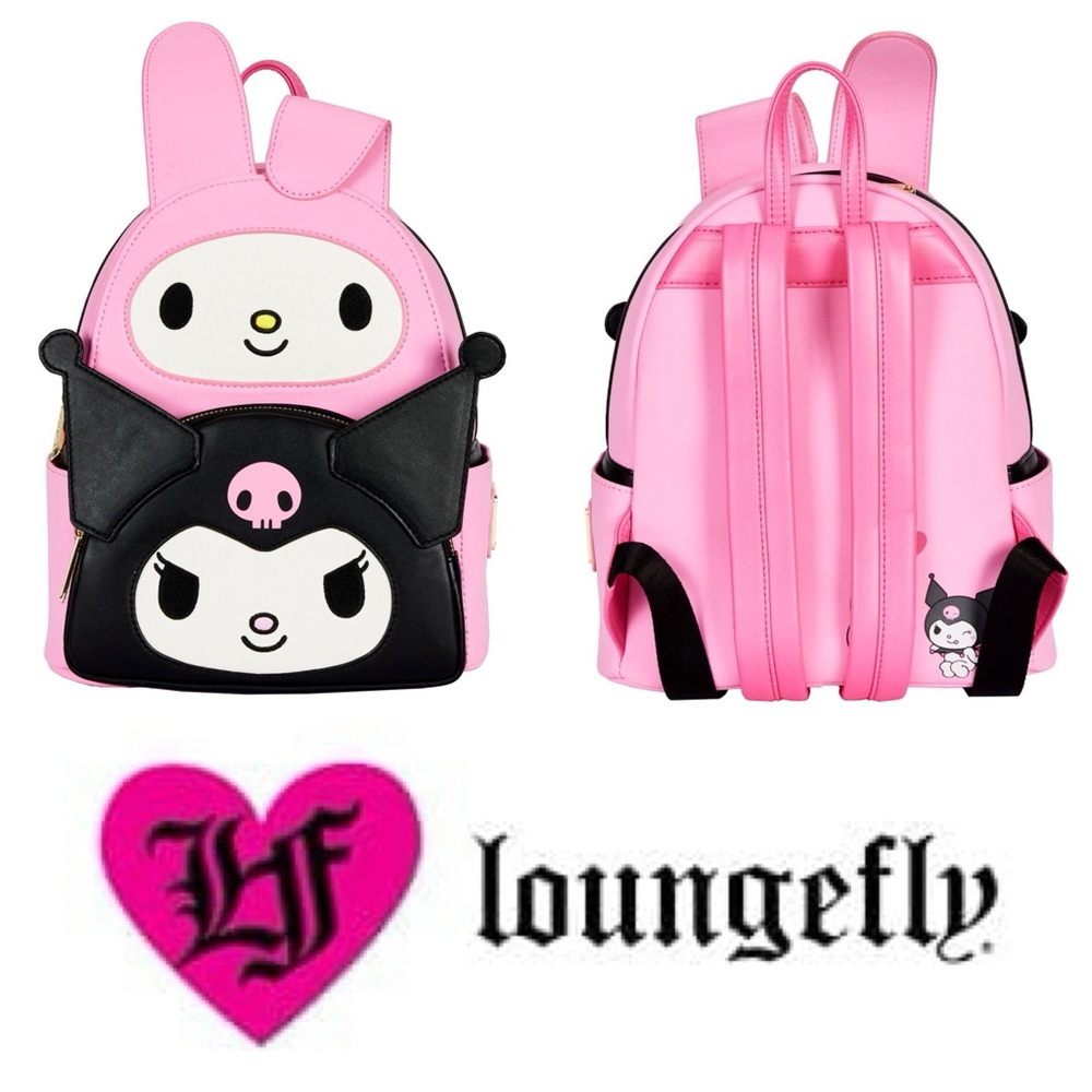 ⭐️ NWT Loungefly Sanrio My Melody Kuromi Mini Backpack ⭐️